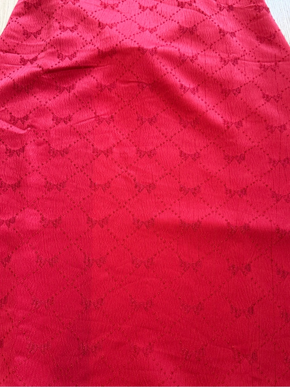 Free People Foolish Heart Midi Dress Red Dahlia Combo Size M Lace Romantic Sexy - Picture 7 of 7